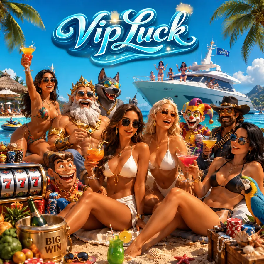 VipLuck beach party — slots, cocktails and big wins